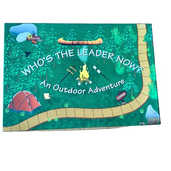WHO'S THE LEADER NOW An Outdoor Adventure BOARD GAME 2-8 Players COMPLETE - Picture 1 of 8